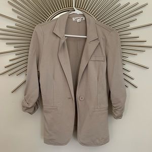 Beige cotton blazer